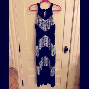 Soho Apparel Maxi Dress Black & White Size PL